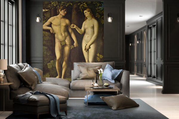 4-fototapeta retro-fototapeta adam i ewa-tapeta do klasycznego wnetrza-sklep z tapetami-mariengel.com Modern Sofa